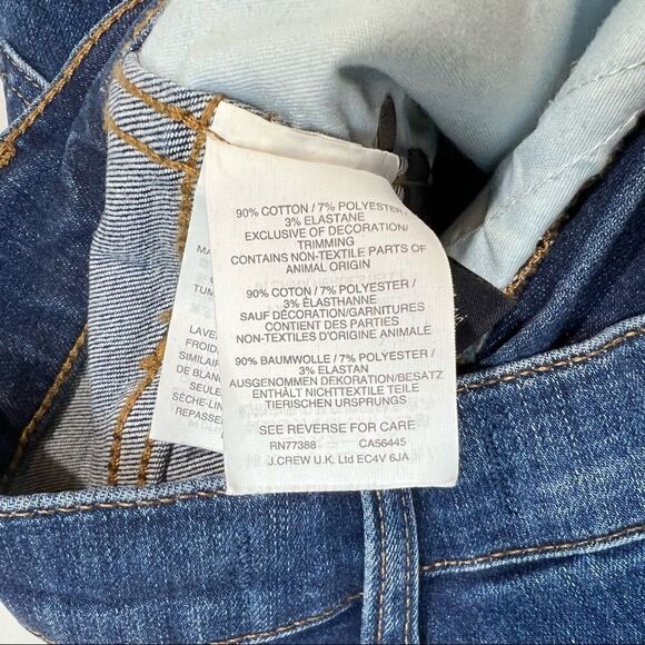 Madewell 10" High-Rise Skinny Jeans: Drop-Hem Edition Button Fly Blue Washed 25 - Picture 7 of 10